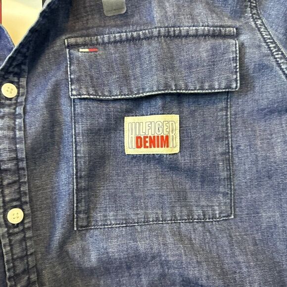 Tommy Hilfiger Denim Mens Long Sleeve Custom Fit Shirt L/G - Picture 4 of 6